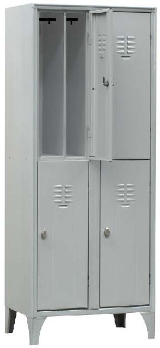 ARMADIO SPOGLIATOIO SOVRAPPOSTO CON TRAMEZZA